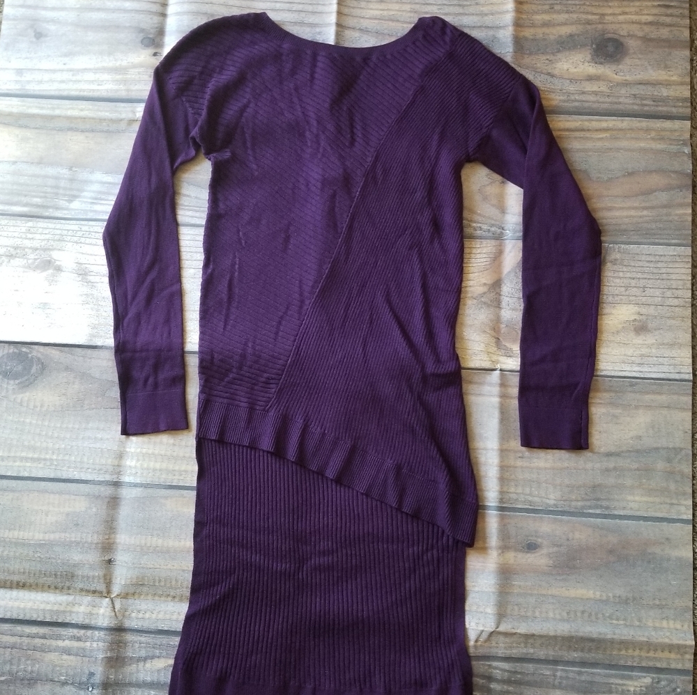 Express Purple Asymmetrical Sweater New